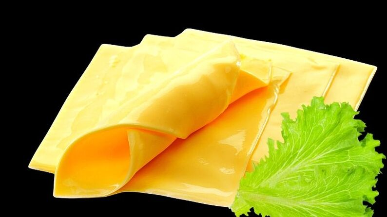 Il formaggio fuso è vietato nella dieta kefir