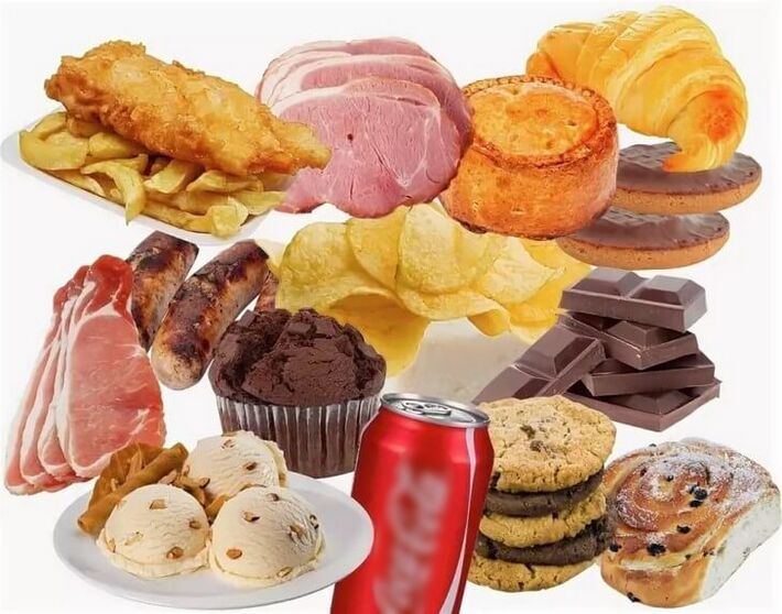 Gli alimenti nocivi sono vietati quando si perde peso